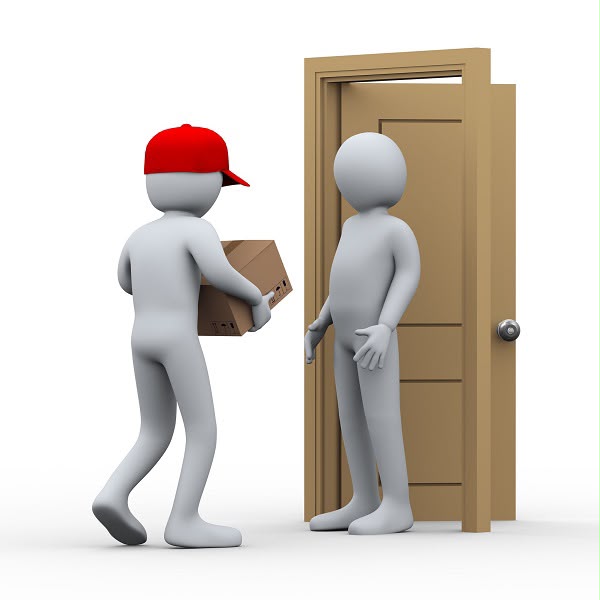 Door to door container shipment delivery